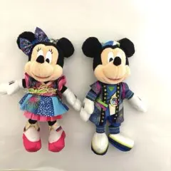 ミッキー ミニー 2点セット 七夕ディズニーぬいぐるみバッジ2018 35周年
