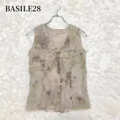 バレージウェントット　ブラウス　ノースリーブ　ベージュ　リボン　フェミニン　春夏