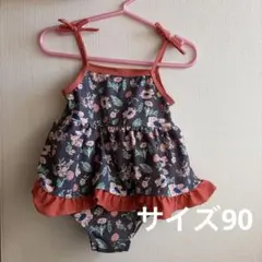 バースデー　meteori 花柄 ワンピース水着 90