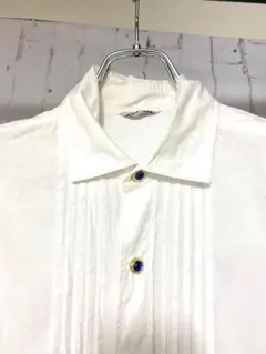 古着SCHON装飾シャツ　プリーツシャツのサムネイル