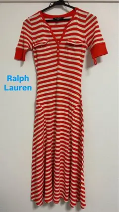 Ralph Lauren オレンジボーダー　ワンピース