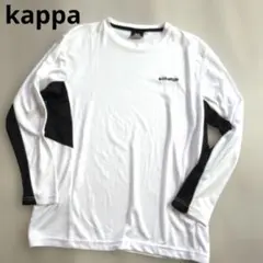 美品☆Kaepa ゴルフ　長袖シャツ ホワイト ブラック 速乾　Lサイズのサムネイル