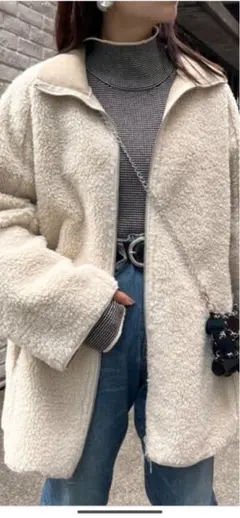 チャオパニックティピー フェイクムートンリバーシブルボアアウター 