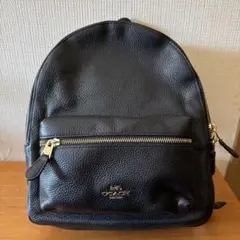 COACH ブラック レザー リュック