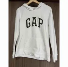 美品　GAP パーカー　フード付き　白　ホワイト　迷彩　冬物