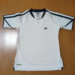 adidas ホワイト Vネックシャツ Mサイズ