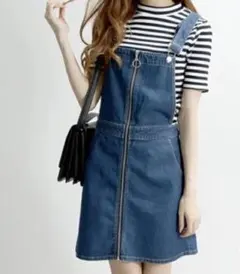 WEGO デニム ジャンパースカート　F 美品