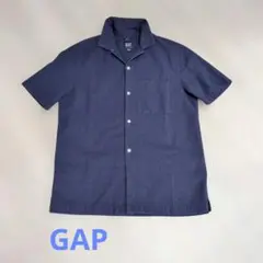 GAP 半袖シャツ ネイビー ワッフル生地 メンズ Sのサムネイル