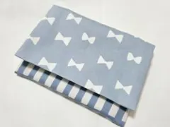 移動ポケット　ハンドメイド　1357.ブルーリボン×四角