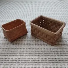 収納バスケット かご 小物入れ クラフトバンド製