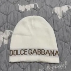 DOLCE&GABBANA ニット帽 ホワイト