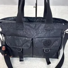 キプリング　ブラック　ショルダーバッグ　キーホルダー付き