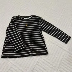 ストライプ 長袖Tシャツ 月の刺繍