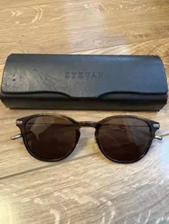 EYEVAN ブラック ラウンド型 サングラス 偏光サングラス ケース レア品