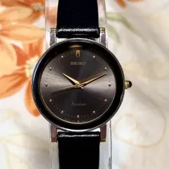 稼働品☆シックなSEIKO高級Exceline レディース腕時計