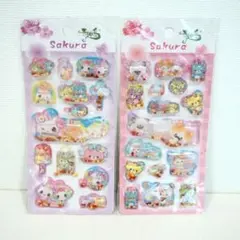 ビッグウォーターシール　うさぎ・ねこ・くま①　水入り　水シール