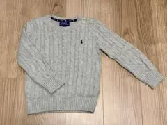 Polo Ralph Lauren グレー ケーブルニットセーター 110相当