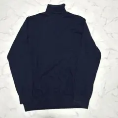 美品　希少　XXL ユニクロ　カシミヤ100%タートルネックセーター　ネイビー