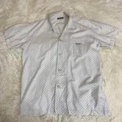 E2679【柄シャツコットン100%極上美品】マリクレール　メンズ柄シャツ　Lのサムネイル