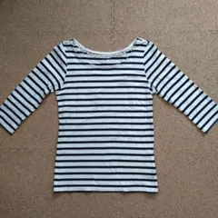 earth music&ecology ボーダーカットソー 紺✕白