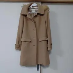 KUMIKYOKU フード付きコート サイズ2 ベージュ