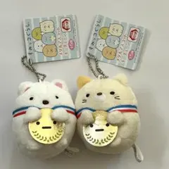 すみっコぐらし　メダルマスコット　キーチェーン　ねこ　しろくま　セット