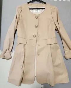 ビジュー付き ノーカラーコート