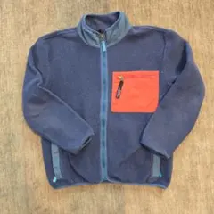patagonia フリースジャケット XL ネイビー/オレンジ