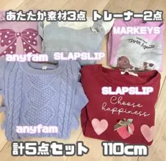 子ども服 トレーナー＋あったか素材トップス【計5点セット110サイズ】