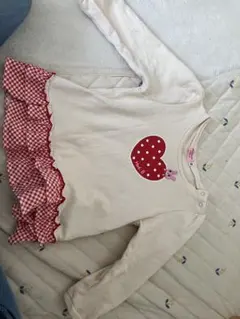 ミキハウス長袖カットソー 90cm ハートデザイン