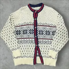 90s USA製 エルエルビーンノルディック ニット レディースXL バーズ
