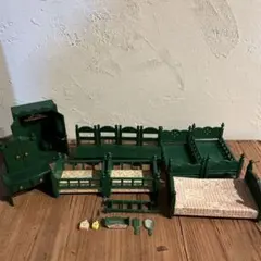 シルバニアファミリー 緑の家具セット