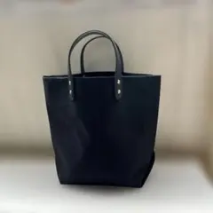 普通サイズ?b@帆布トートバッグ　革持ち手　ハンドメイドのサムネイル
