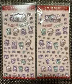 SWIMMER スイマー PVC 立体シール おともだち　2枚セット くま