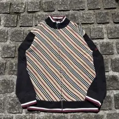 一点物 Burberry Black Label バーバリー ジップニット