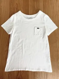 LACOSTE ポケット付き 半袖Tシャツ ホワイト