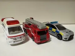 ミニカー3点セット（救急車・消防車・パトカー）