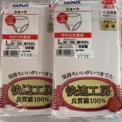 GUNZE 快適工房 ショーツ Lサイズ 2枚セット