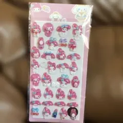 ①ボンボン　マイメロディ 立体シール ピンク