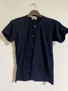COMME des GARÇONS ヘンリーネック 半袖カットソー ネイビーのサムネイル