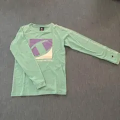 Champion 長袖カットソー 160 ミントグリーン&白