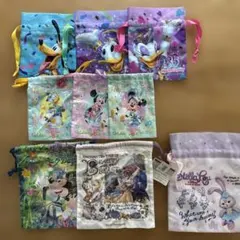 ディズニー 巾着 まとめ デイジー うさたま ドナルド ステラルー ミニー
