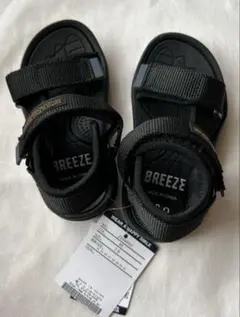 BREEZE アクティブテープサンダル　16cm 黒　タグつき