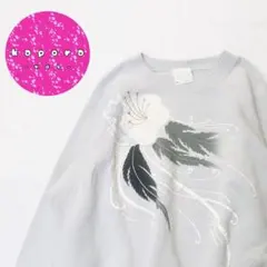 古着　きれいめ　XL刺繍スウェット　レディース/メンズ　アメリカン　ホワイト