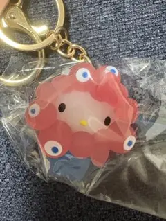 サンリオ　ミャクミャク　キティ　クリア　なりきり立体キーホルダー