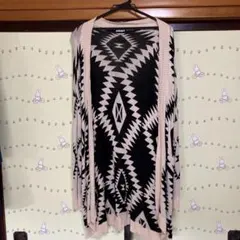 ANAP オルテガ柄 ロングカーディガン