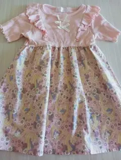 バースデイ　ワンピース　半袖　ディズニー　ラプンツェル　110