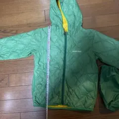 mont-bell 120cm フード付き　リバーシブル　緑　黄色