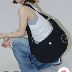 《新品》MARY QUANT×PUBLUX ナイロンショルダーバッグ ブラック