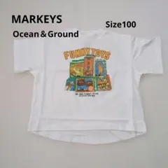 新品未使用マーキーズ　Tシャツ　100cm ホワイト オーシャンアンドグラウンドのサムネイル